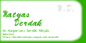 matyas derdak business card